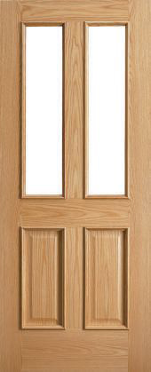 traditional 2 light door - oak