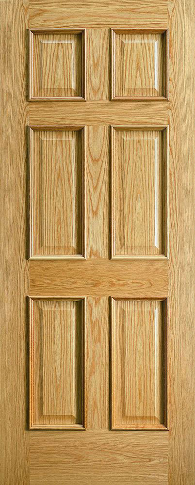 traditional 6 panel door - oak