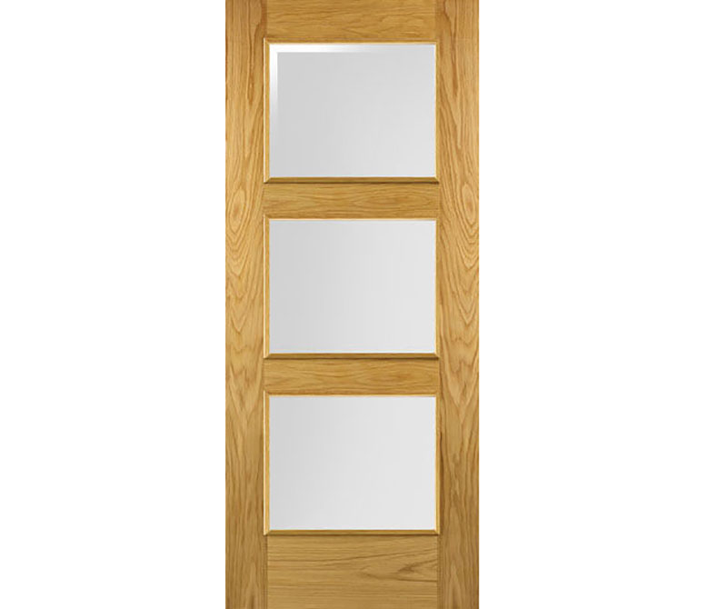 Adora 3 light glazed door Oak