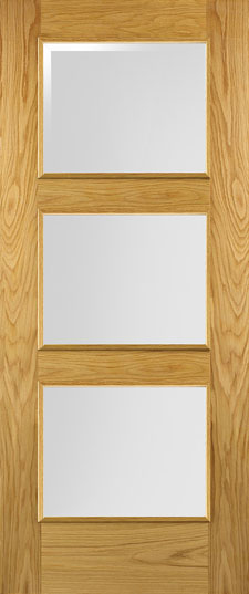 Adora 3 light glazed door Oak