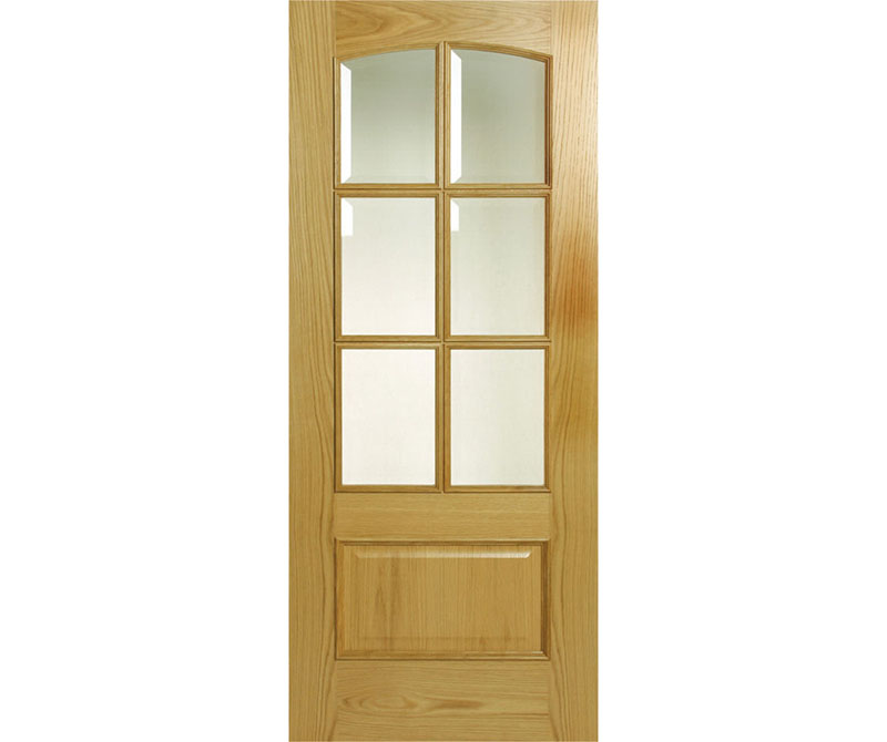Alisa interior 6 light glazed door oak