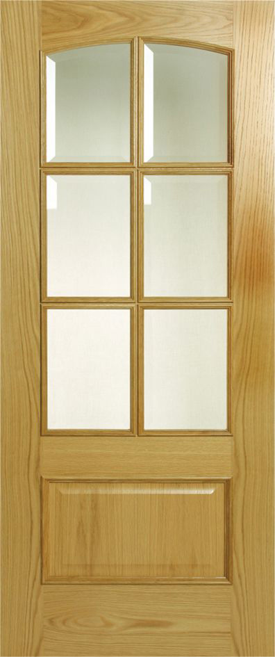 Alisa interior 6 light glazed door oak