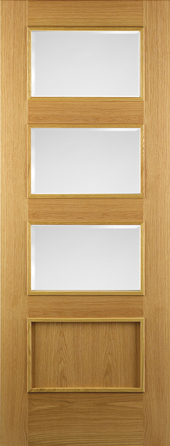 Burgos 3 light glazed door Oak
