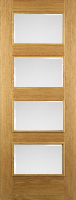 Burgos 4 light glazed door Oak