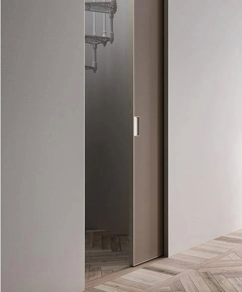 duet pocket door - hazelnut glass