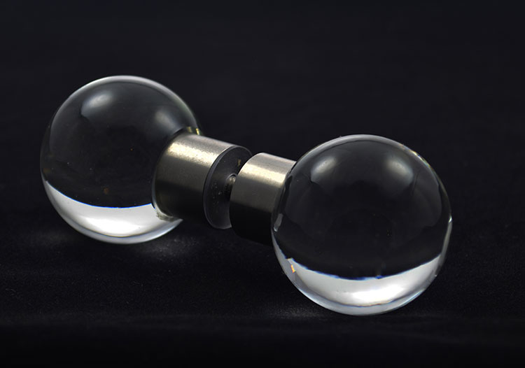Rondo clear glass pull knobs for glass doors