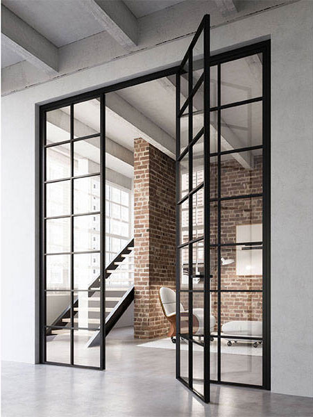 Grafic Industrial style door with side panels img 1