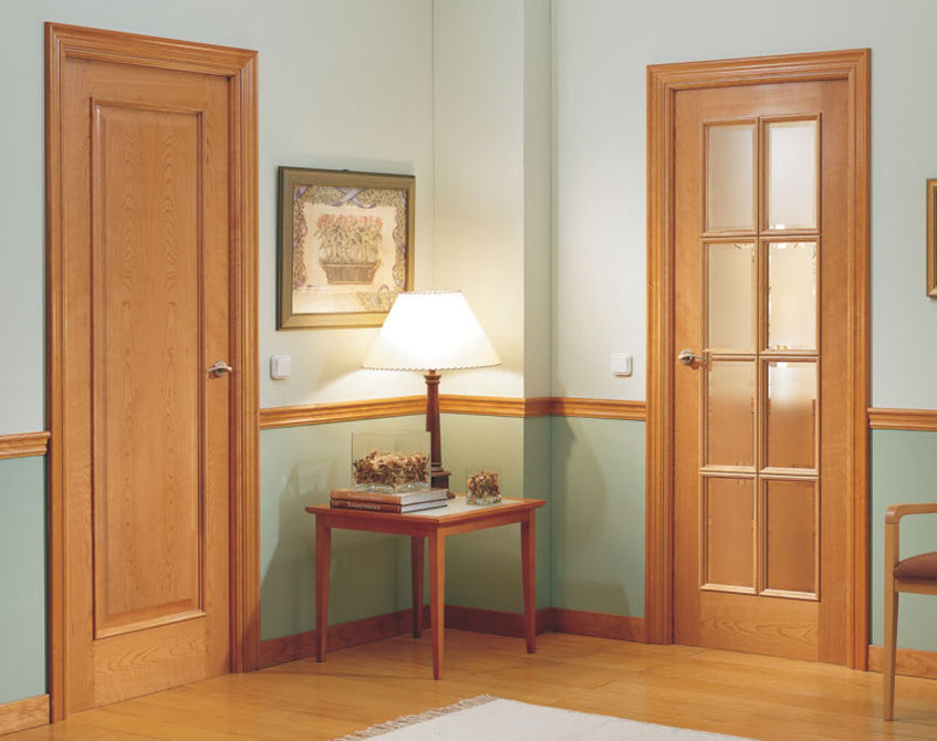 Isla and Isal eight light interior doors - oak