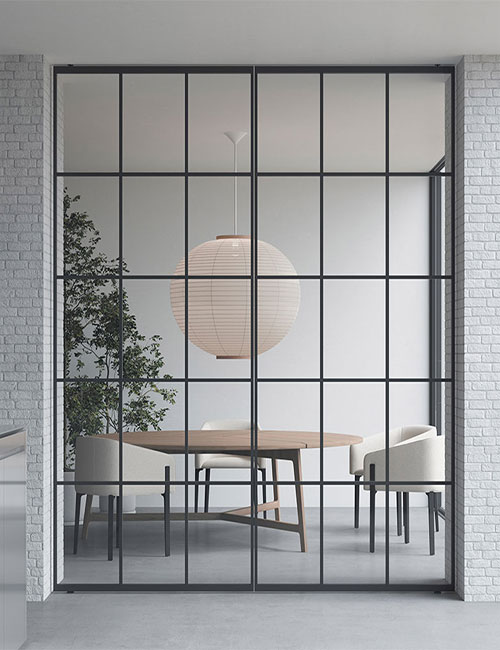 Piazza Grafic Industrial style pivot doors
