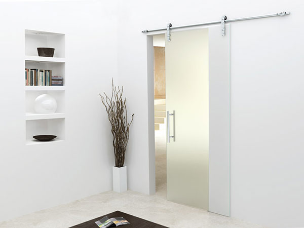Slidetec tracks for frameless glass doors