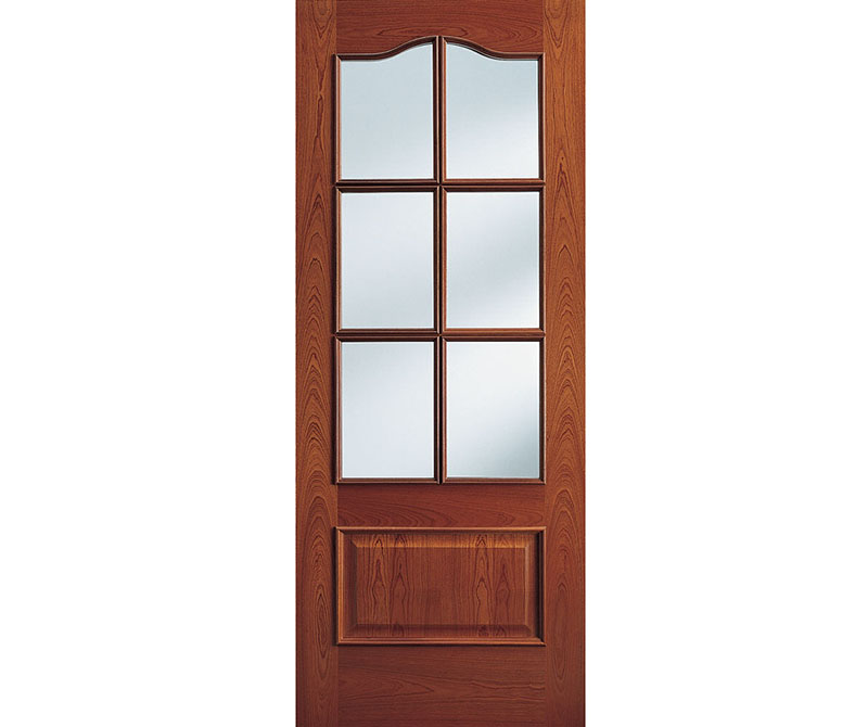 Zamora interior 6 light glazed door sapele