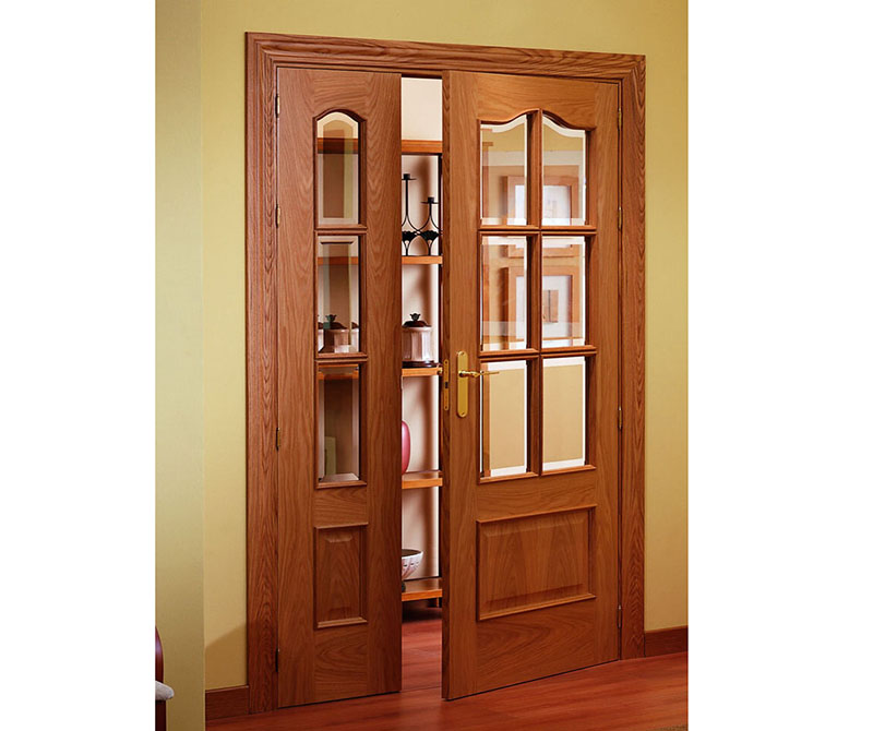 Zamora interior 6 light glazed door with side panel oak